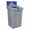 Rubbermaid Commercial Slim Jim Recycling Station 1-Stream, Mixed Recycling Station, 33 gal, Resin, Gray 2171557